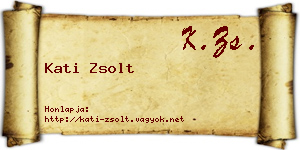 Kati Zsolt névjegykártya